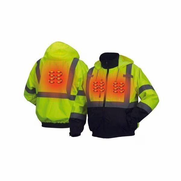 Class 3 Waterproof Heated Bomber Jacket, Lime, Size 2XL, Pyramex, Mfr#: RJ3110HX2